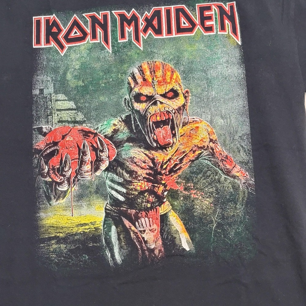 Iron Maiden Shirt Mens Large Black 2016 Tour Band Tee T-Shirt Heavy Metal Rock - Picture 2 of 11